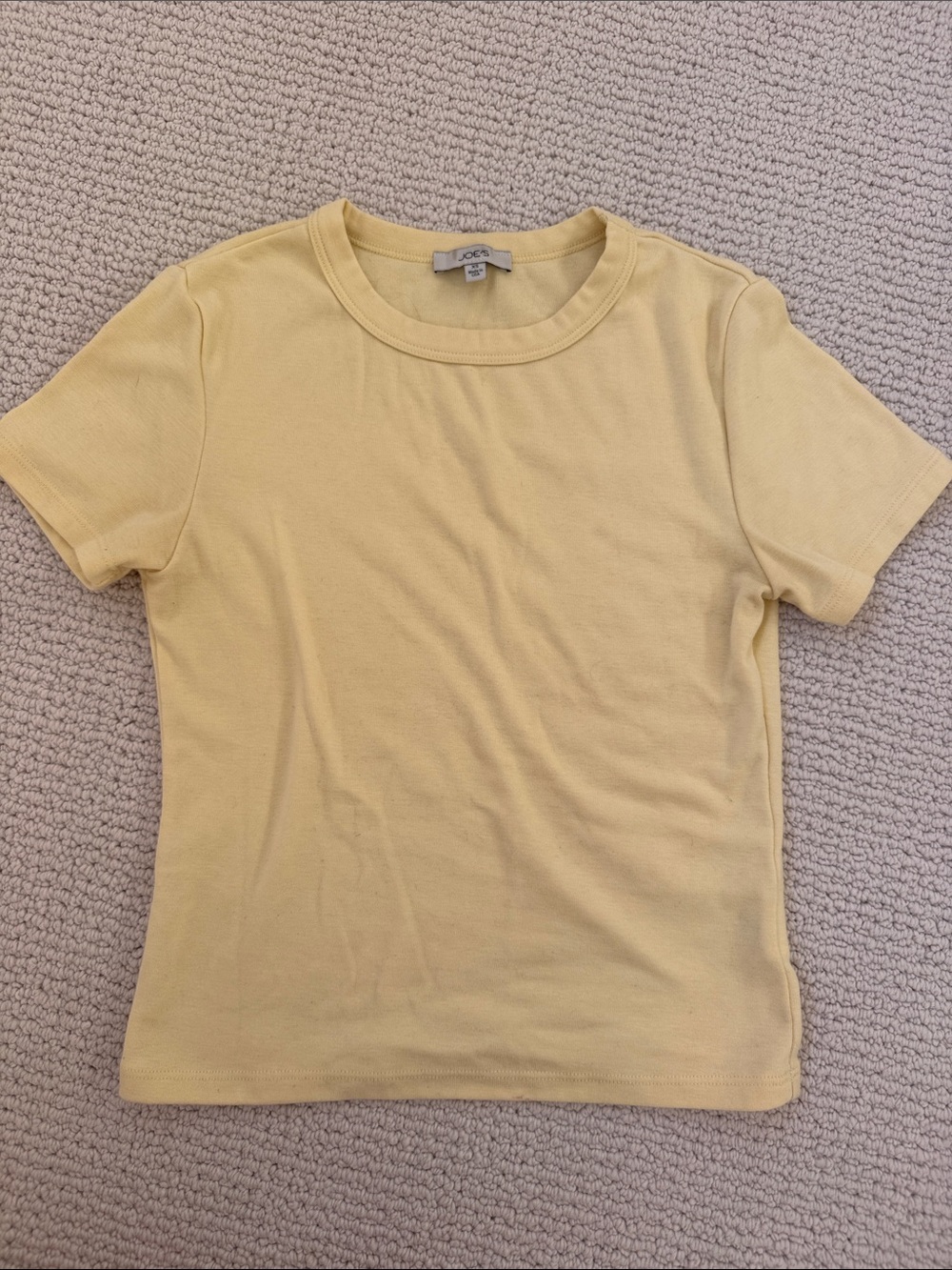 Joe's Jeans Soft Pale Yellow Baby Tee